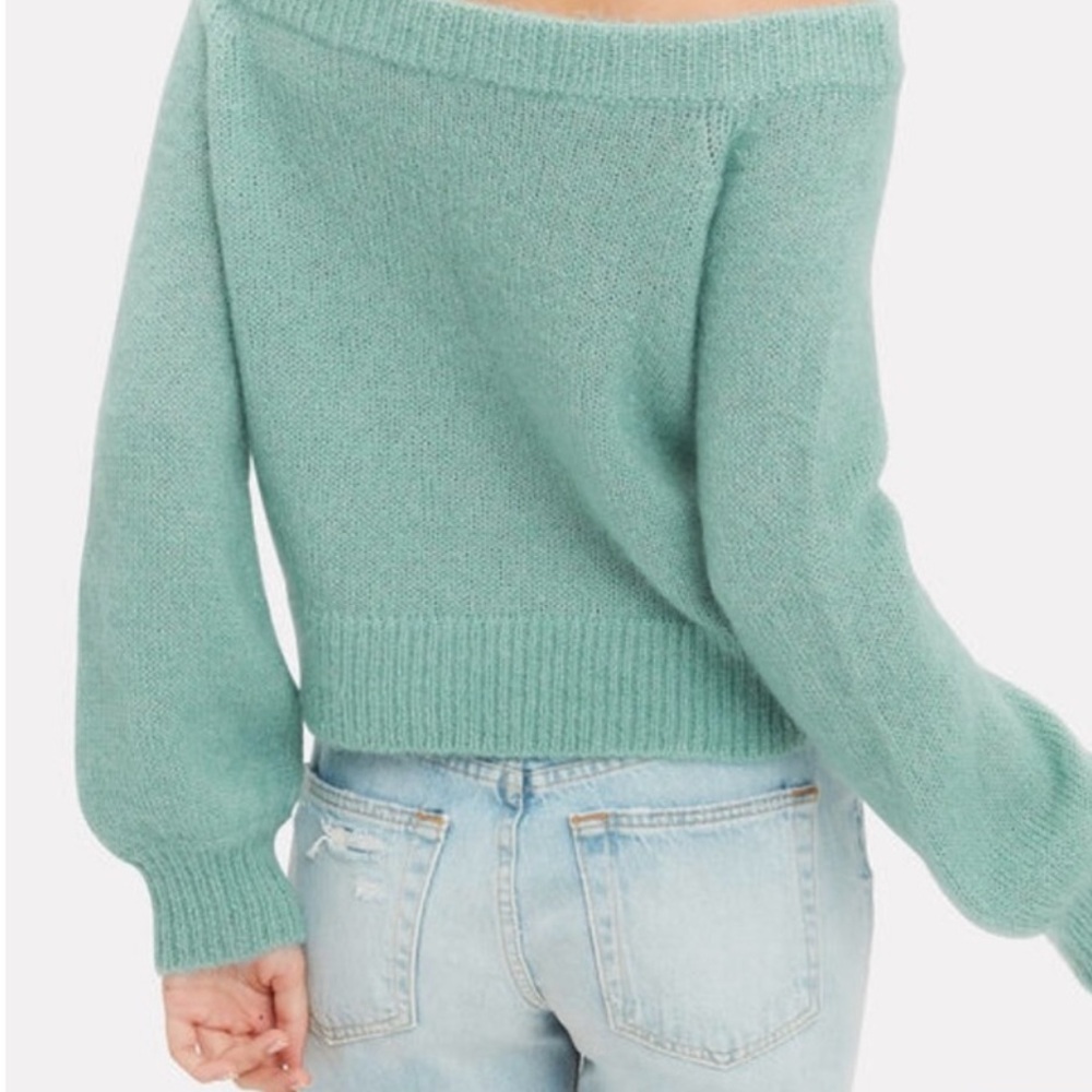 INTERMIX Mint Off-the-Shoulder Sweater size S - Picture 3 of 7